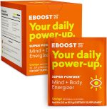 EBOOST Energy Drink & Electrolyte Powder, 20 Packets - Super Powder Pink Lemonade with No Added Sugar - Essential Blend of Vitamins, Nootropics & Natural Caffeine and Hydration - Pre & Post Workout
